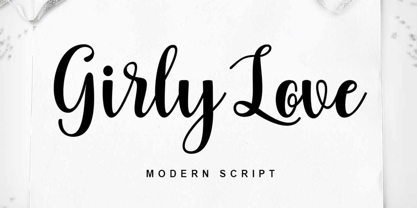 Пример шрифта Girly Love